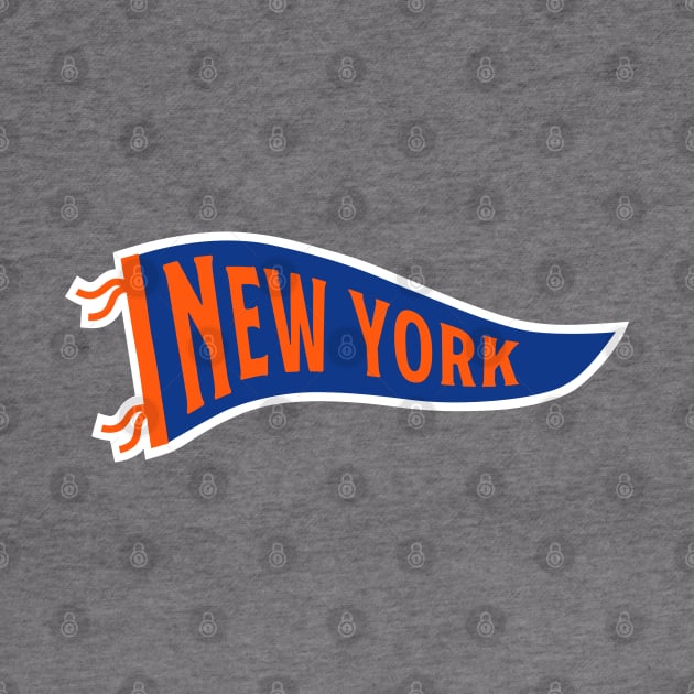 New York Pennant - White by KFig21